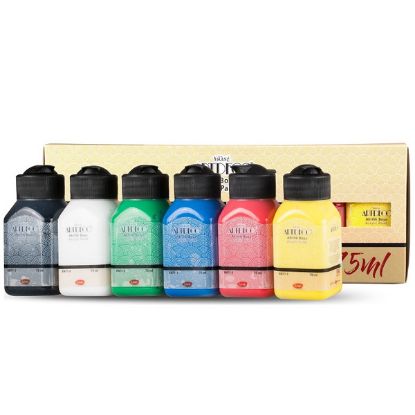 Artdeco Akrilik Boya 6x75 ML Set Canlı Renkler LV-Y-070I-AS1 resmi