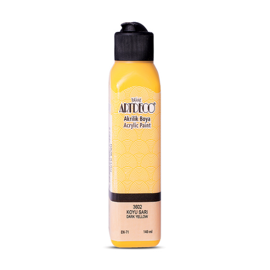 Artdeco Akrilik Boya 140 ML Koyu Sarı 070R-3602 resmi