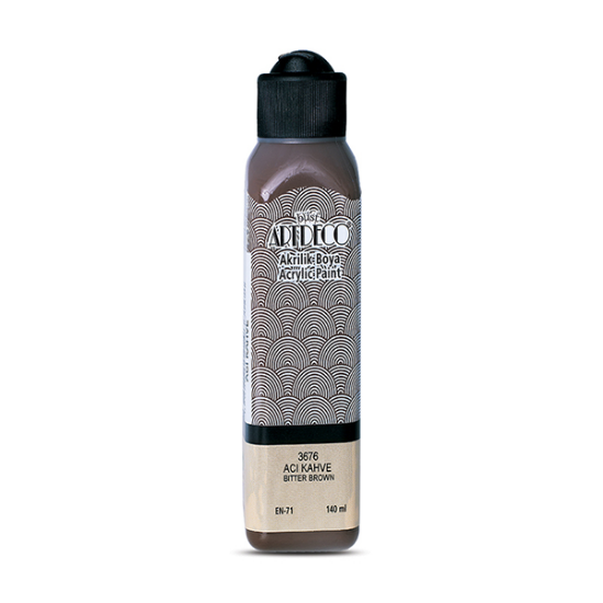 Artdeco Akrilik Boya 140 ML Acı Kahverengi 070R-3676 resmi