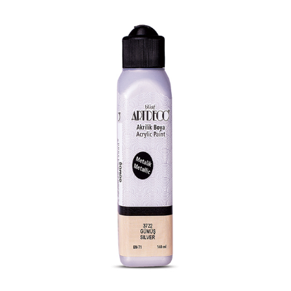 Artdeco Akrilik Boya 140 ML Metalik Gümüş 071R-3722 resmi