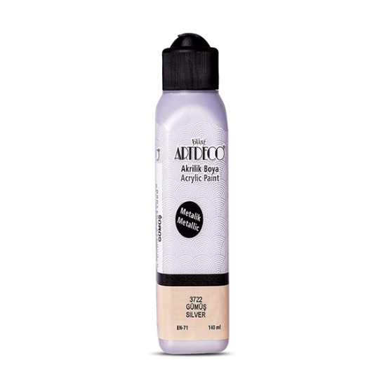 Artdeco Akrilik Boya 140 ML Metalik Gümüş 071R-3722 resmi