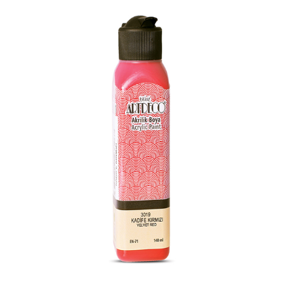 Artdeco Akrilik Boya 140 ML Kadife Kırmızı 070R-3019 resmi