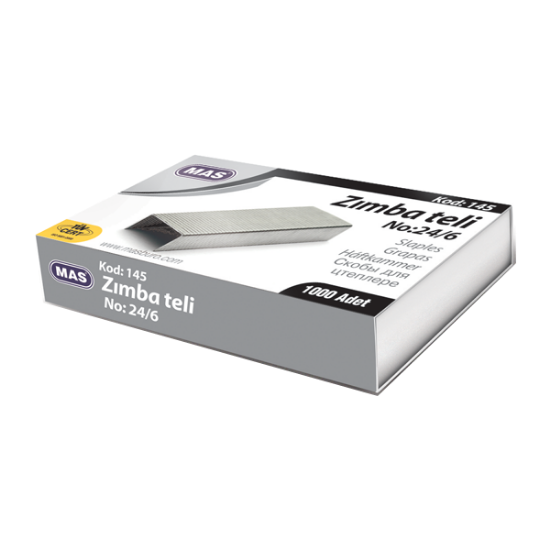 Mas Zımba Teli 24/6 Beyaz 145 (10 Adet) resmi