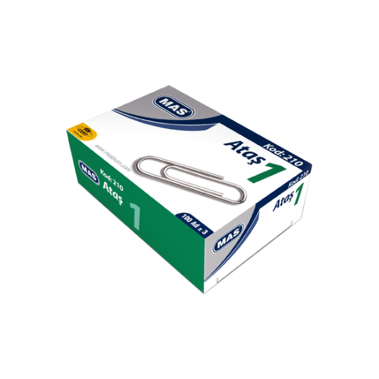 Mas Ataş Nikel Kaplı NO:1 100 LÜ 210 (24 Adet) resmi