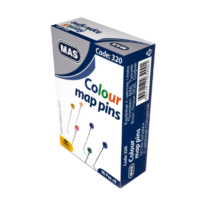 Mas Toplu İğne Renkli Başlı 32 MM 320 (36 Adet) resmi