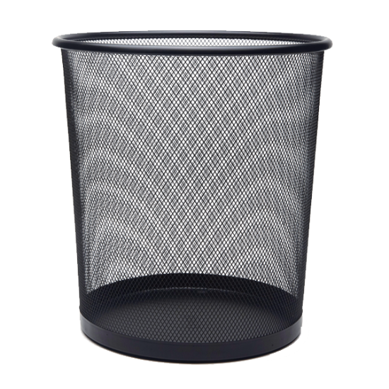 Mas Çöp Kovası Metal Tam Perforeli 10 LT Siyah 854 resmi