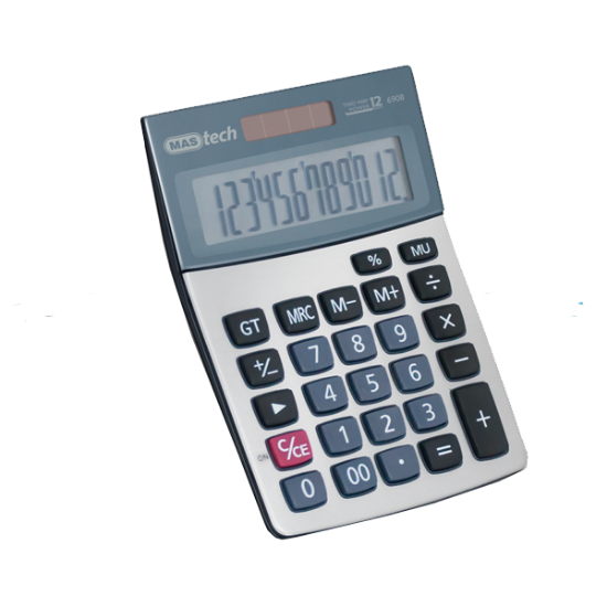 Mas Hesap Makinesi 12 Hane Ofis Tipi Küçük 6908 resmi