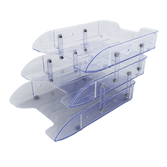 Mas Evrak Rafı Plastik Hareketli 3 LÜ Şeffaf 1803 resmi