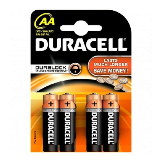 Duracell Alkalin Kalem Pil (AA) 4 LÜ Kartela resmi