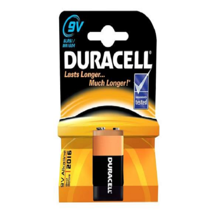 Duracell Alkalin 9 Volt Pil 1 Lİ Kartela resmi