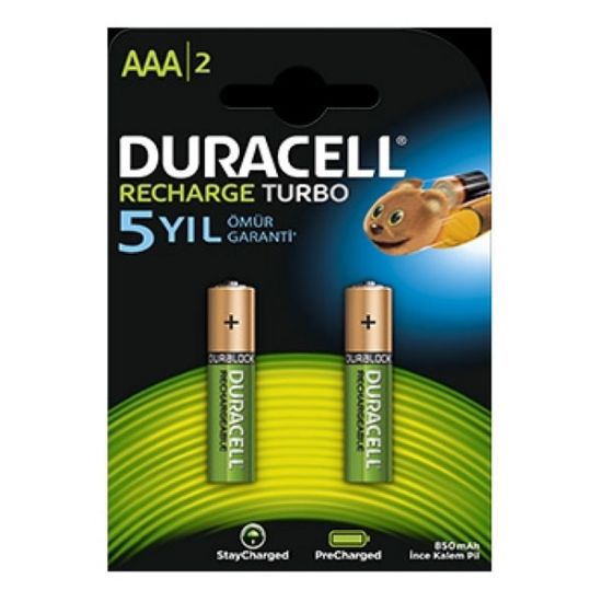 Duracell Şarjlı İnce Kalem Pil (AAA) 900 MAH 2 Lİ resmi