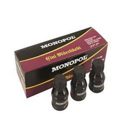 Monopol Çini Mürekkebi Cam Şişede Siyah 1102 (12 Adet) resmi