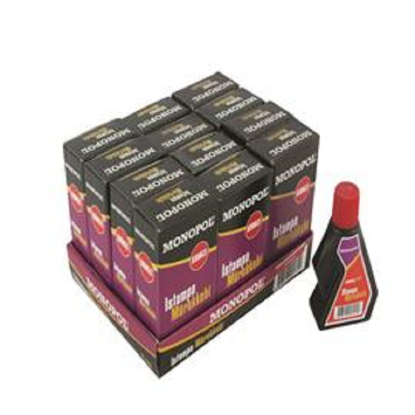 Monopol Istampa Mürekkebi 30 ML Kırmızı 1122 (12 Adet) resmi