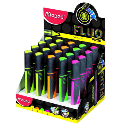 Maped Fosforlu Kalem Fluo Paps 5 Renk 742937 (24 Adet) resmi