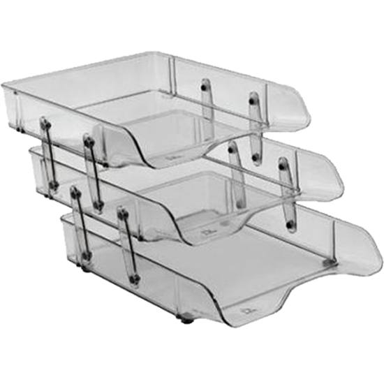 Bafix Evrak Rafı Hareketli Plastik 3 LÜ Şeffaf BFX 333 resmi