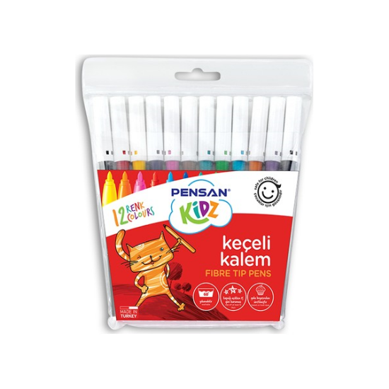 Pensan Keçeli Boya Kalemi Kidz 12 Renk 99060 resmi