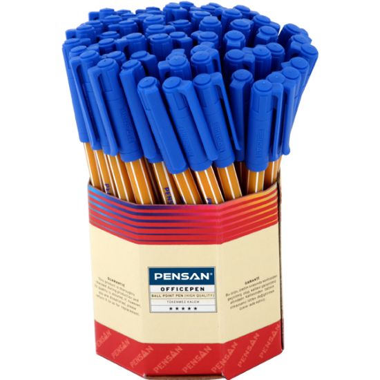 Pensan Tükenmez Kalem Office Pen Mavi 1010 (60 Adet) resmi