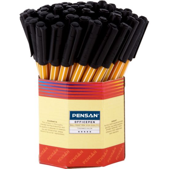 Pensan Tükenmez Kalem Office Pen Siyah 1010 (60 Adet) resmi