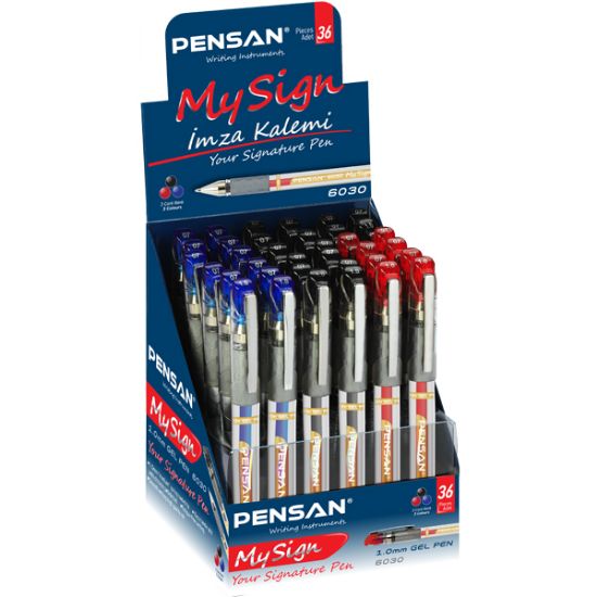 Pensan Roller Kalem My-Sign Jell Bilye Uçlu İmza Kalemi 1.0 MM  MSK 36 LI 6030 resmi