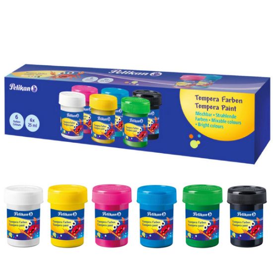 Pelikan Guaj Boya Tempera 6 Renk 25 ML resmi