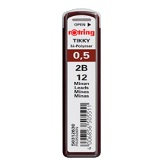 Rotring Min Hi-Polymer 2B 0.5 MM S0312630 (10 Adet) resmi