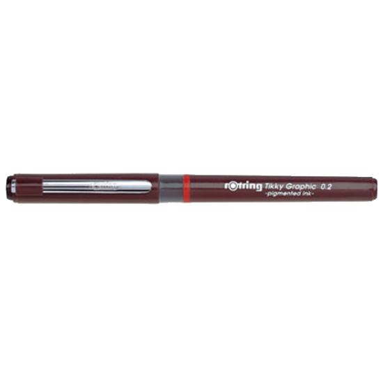 Rotring Çizim Kalemi Grafik Tikky 0.2 1904752 (12 Adet) resmi