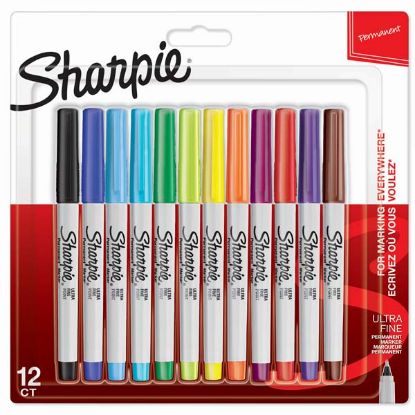 Sharpie Markör Permanent Ultra Fine Karışık Renk 12 Lİ SH-2065408 resmi