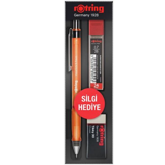 Rotring Okul Seti Visuclick Versatil/Min Silgi 0.7 MM Turuncu RO-VK07 resmi