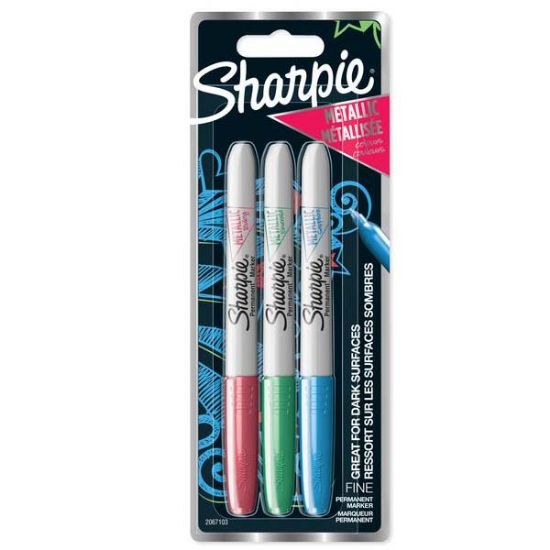 Sharpie Markör Permanent Metalik Kırmızı Yeşil Mavi 3 Lü Bls 2067103 resmi