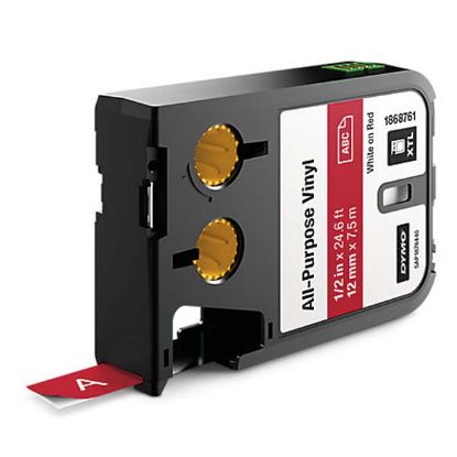 Dymo XTL Çok Amaçlı Vinil 12 MM x 7 M Kırmızı/Beyaz 1868761 resmi