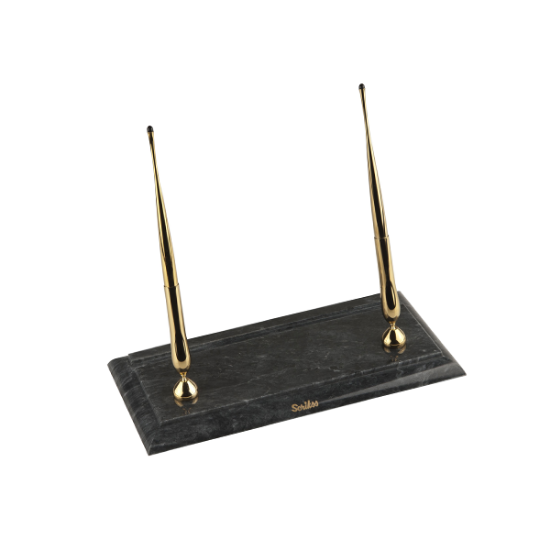 Scrikss Masa Takımı Çiftli Dolma-Dolma Katre-I Zer Mermer Gold resmi