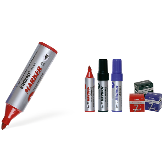 Mikro Markör Permanent Jumbo 7 MM Siyah MR-6007 (12 Adet) resmi