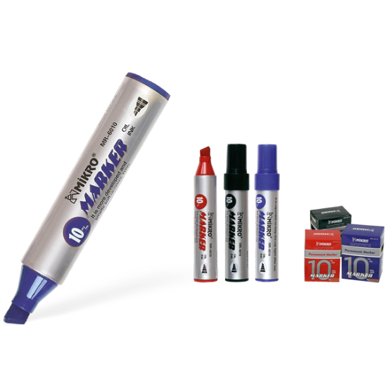 Mikro Markör Permanent Jumbo 10 MM Mavi MR-6010 (12 Adet) resmi