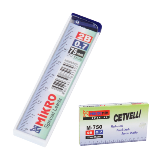 Mikro Min Cetvelli 2B 75 MM 0.7 MM M-750 (24 Adet) resmi