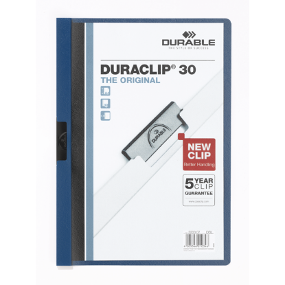 Durable Sıkıştırmalı Dosya DuraClip Ortadan Klipsli 30 Syf A4 Lacivert 2200 resmi