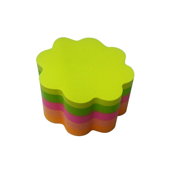 Notix Yapışkanlı Not Kağıt Neon 5 Renk Çiçek 250 YP N-5R-Ç resmi