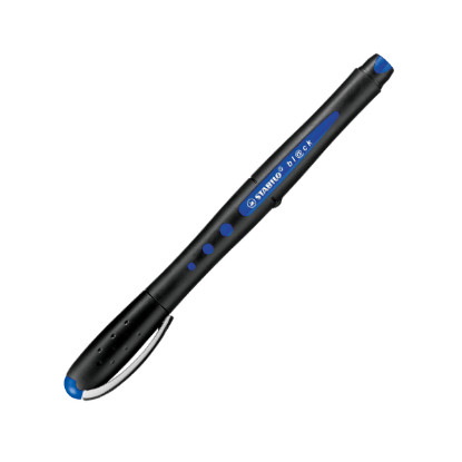 Stabilo Roller Kalem Siyah Bilye Uç 10 Lu Mavi Medium 1018/41 (10 Adet) resmi