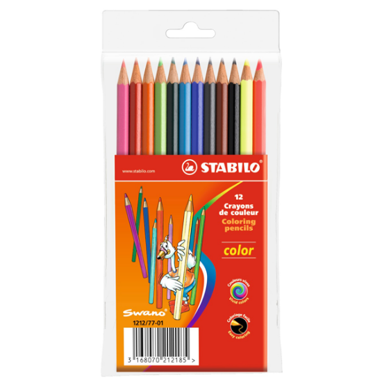 Stabilo Sulu Kuru Boya Swano Tam Boy 12 Renk 1212/77-01 resmi