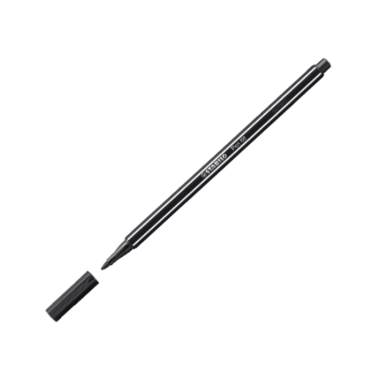 Stabilo Keçe Uçlu Boya Kalemi 1 MM Siyah 68/46 (10 Adet) resmi