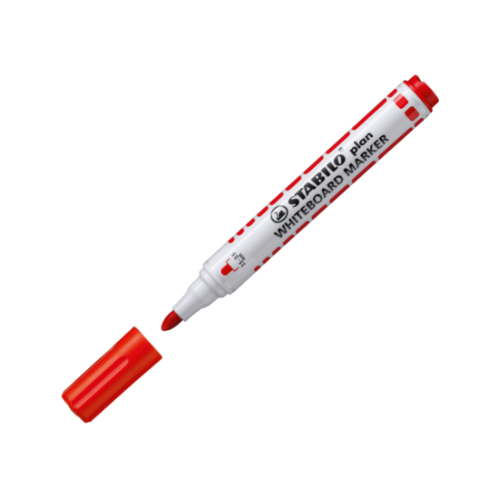 Stabilo Tahta Kalemi Plan Yuvarlak Uçlu 2.5-3.5 MM Kırmızı 641/40 (10 Adet) resmi