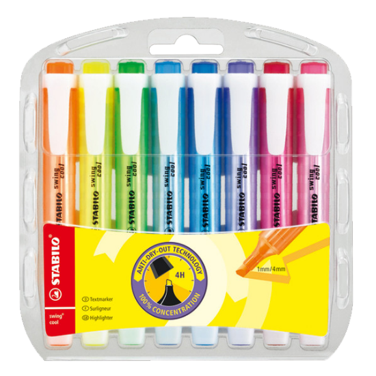 Stabilo Fosforlu Kalem Swing Cool 8 Renk Kalem Tipi 275/8-3 resmi