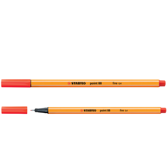 Stabilo Keçe Uçlu İnce Kalem 88 Point 0.4 MM Kızıl 88/48 (10 Adet) resmi