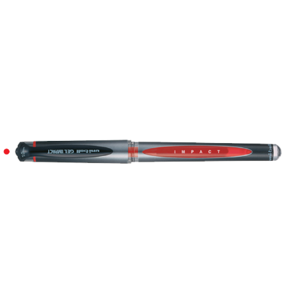 Uni-Ball Roller Kalem Signo Broad Jel Bilye Uç İmza Kalemi 1.0 MM Kırmızı UM-153S (12 Adet) resmi