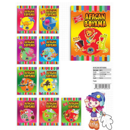 4E Boyama Kitabı Afacan Renkli Örnekli 16 Syf resmi