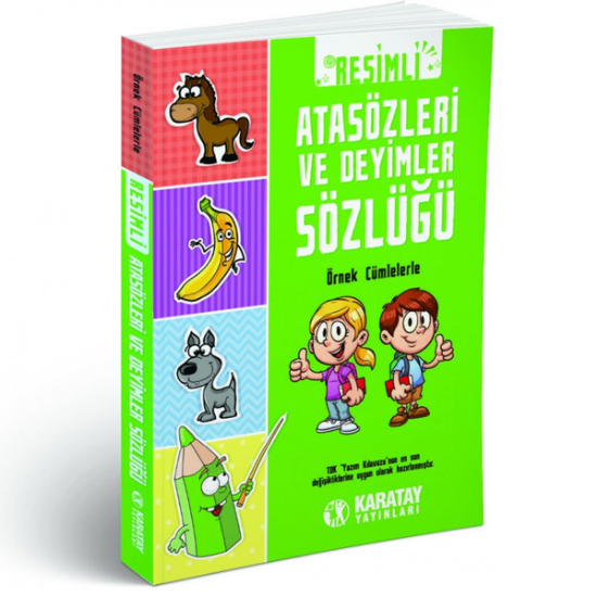 4E Sözlük Resimli Atasözleri Ve Deyimler Sözlüğü Karton Kapak Karatay Yayınevi resmi