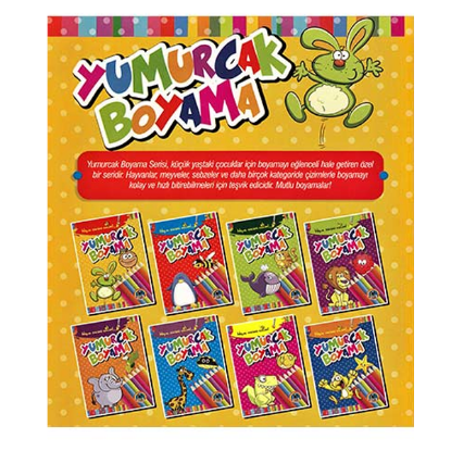 4E Boyama Kitabı Yumurcak Siyah Beyaz 64 Syf Karatay Yayınevi resmi