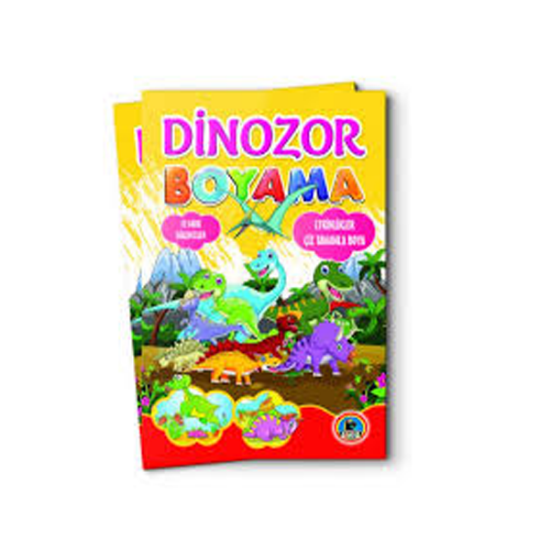 4E Boyama Kitabı Dinozar Örnekli Renkli 128 Syf Karatay Yayınevi resmi