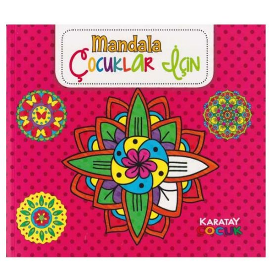4E Boyama Kitabı Çocuklar İçin Mandala Pembe Karatay resmi