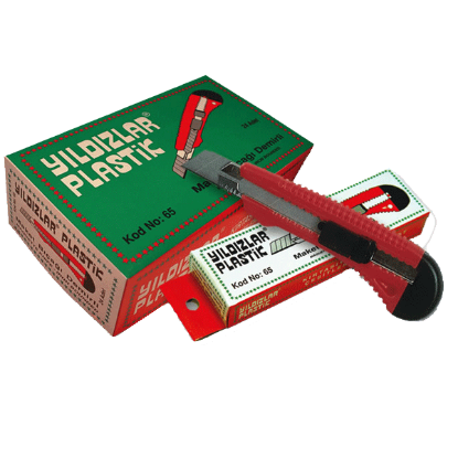 Yıldızlar Maket Bıçağı Geniş Ucu Demirli 65 (24 Adet) resmi