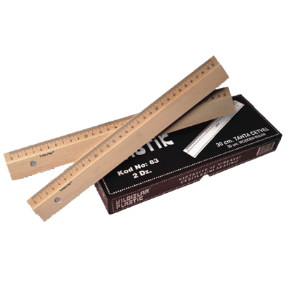 Yıldızlar Standart Cetvel Tahta 30 CM 83 (24 Adet) resmi